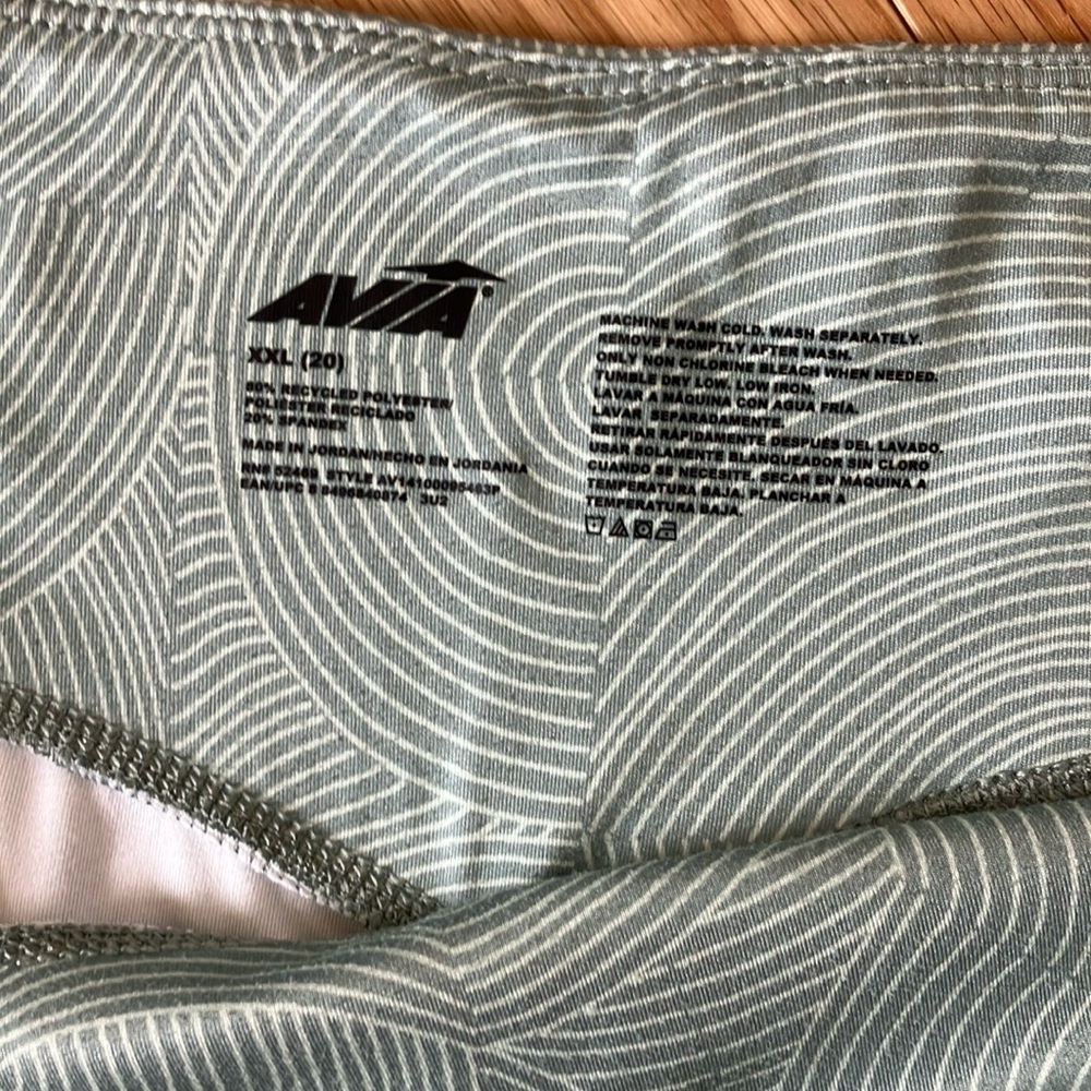 Avia Women's Patterned Bike Shorts - light green/cream, XXL - Picture 3 of 7